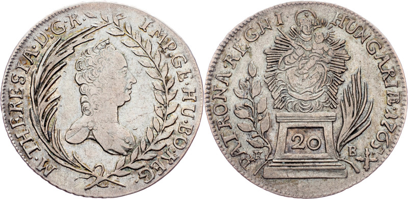 Maria Theresia, 20 Kreuzer 1765, KB, Kremnitz Austria-Hungary, Maria Theresia, 2...