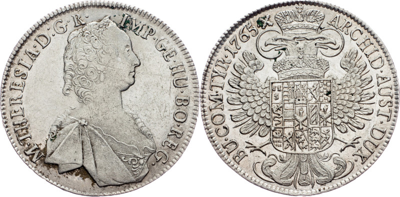 Maria Theresia, 1 Thaler 1765, Hall Austria-Hungary, Maria Theresia, 1 Thaler 17...