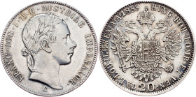 Franz Joseph I., 20 Kreuzer 1855, C, Prague