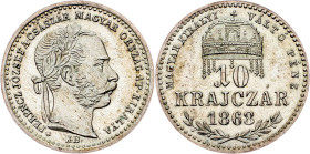 Franz Joseph I., 10 Krajczár 1868, KB, Kremnitz, ARTEX