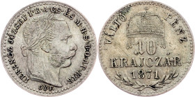 Franz Joseph I., 10 Krajczár 1871, GYF, Karlsburg