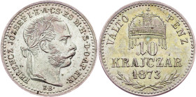 Franz Joseph I., 10 Krajczár 1873, KB, Kremnitz