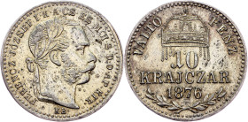 Franz Joseph I., 10 Krajczár 1876, KB, Kremnitz