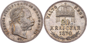 Franz Joseph I., 20 Krajczár 1870, KB, Kremnitz