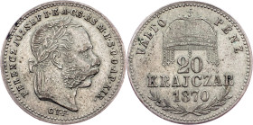 Franz Joseph I., 20 Krajczár 1870, GYF, Karlsburg