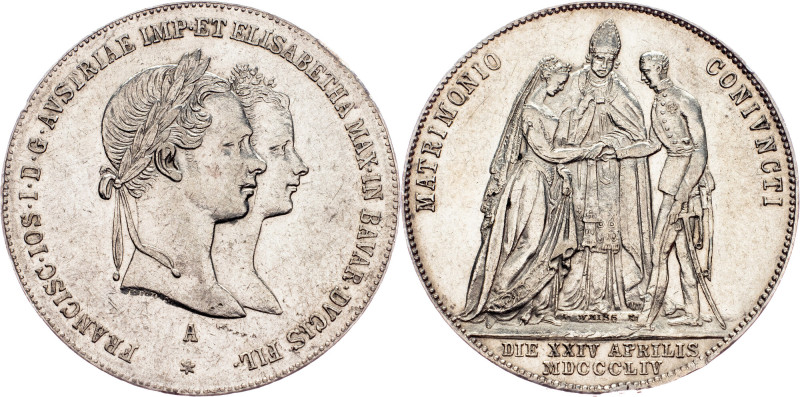 Franz Joseph I., 1 Gulden 1854, Vienna Austria-Hungary, Franz Joseph I., 1 Gulde...