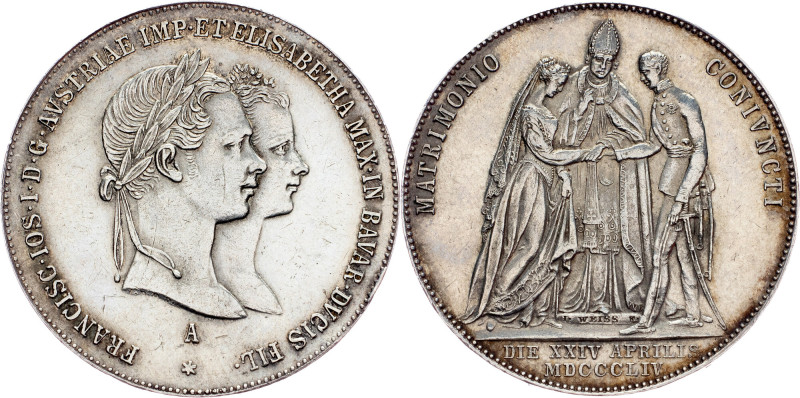 Franz Joseph I., 1 Gulden 1854, Vienna Austria-Hungary, Franz Joseph I., 1 Gulde...