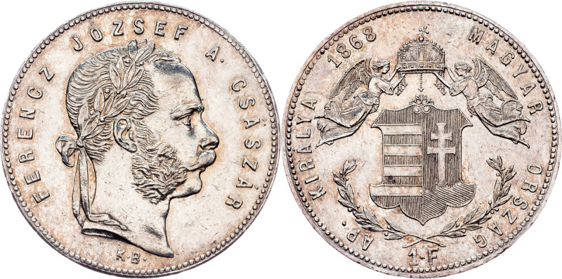 Franz Joseph I., 1 Forint 1868, KB, Kremnitz Austria-Hungary, Franz Joseph I., 1...