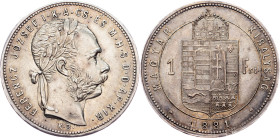 Franz Joseph I., 1 Forint 1881, KB, Kremnitz