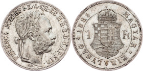 Franz Joseph I., 1 Forint 1883, KB, Kremnitz