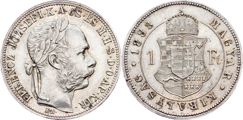 Franz Joseph I., 1 Forint 1883, KB, Kremnitz Austria-Hungary, Franz Joseph I., 1...