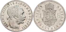 Franz Joseph I., 1 Forint 1891, KB, Kremnitz