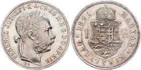 Franz Joseph I., 1 Forint 1891, KB, Kremnitz