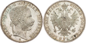 Franz Joseph I., 2 Gulden 1869, A, Vienna