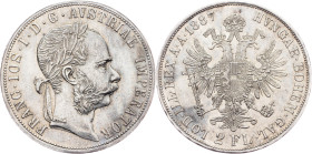 Franz Joseph I., 2 Gulden 1887, Vienna