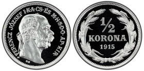Franz Joseph I., 1/2 Korona 1915/2023, KB, Kremnitz