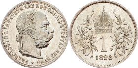 Franz Joseph I., 1 Krone 1893, Vienna