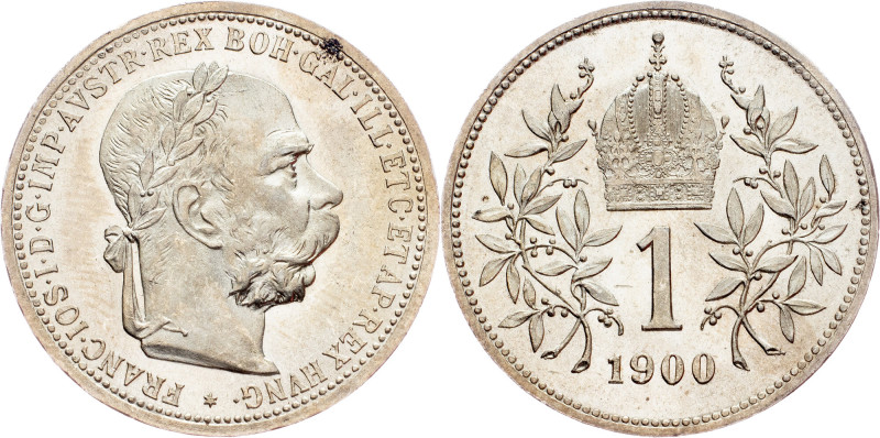 Franz Joseph I., 1 Krone 1900, Vienna Austria-Hungary, Franz Joseph I., 1 Krone ...