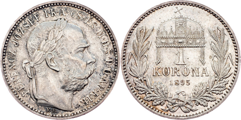 Franz Joseph I., 1 Korona 1895, KB, Kremnitz Austria-Hungary, Franz Joseph I., 1...