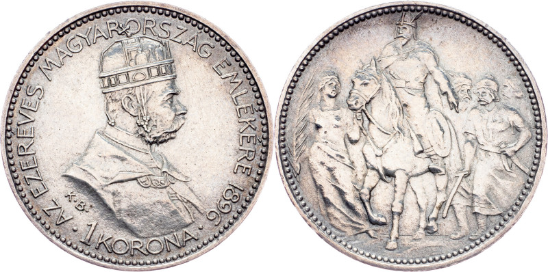 Franz Joseph I., 1 Korona 1896, KB, Kremnitz Austria-Hungary, Franz Joseph I., 1...