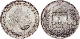 Franz Joseph I., 1 Korona 1896, KB, Kremnitz