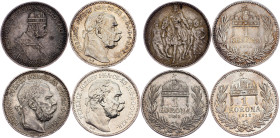 Franz Joseph I., 1 Korona 1893, 1896, 1912, 1915, KB, Kremnitz