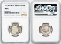 Franz Joseph I., 1 Korona 1913, KB, Kremnitz