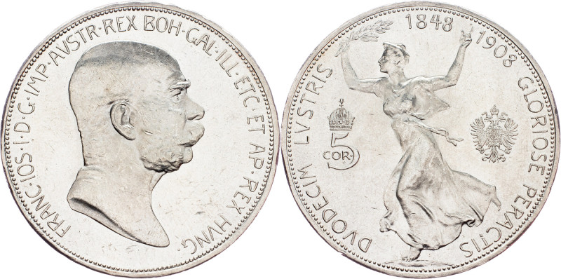 Franz Joseph I., 5 Krone 1908, Vienna Austria-Hungary, Franz Joseph I., 5 Krone ...