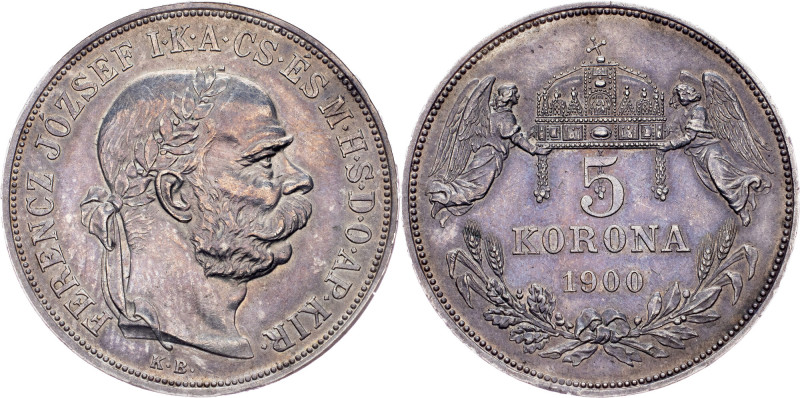 Franz Joseph I., 5 Korona 1900, KB, Kremnitz Austria-Hungary, Franz Joseph I., 5...