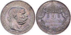 Franz Joseph I., 5 Korona 1900, KB, Kremnitz