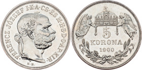 Franz Joseph I., 5 Korona 1900, KB, Kremnitz, ARTEX