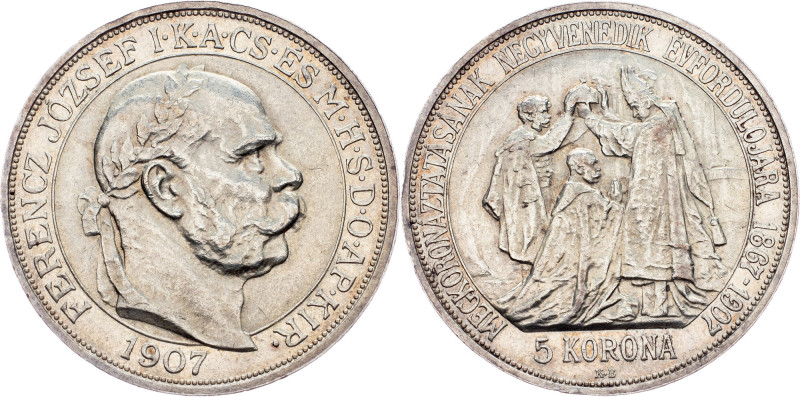 Franz Joseph I., 5 Korona 1907, KB, Kremnitz Austria-Hungary, Franz Joseph I., 5...