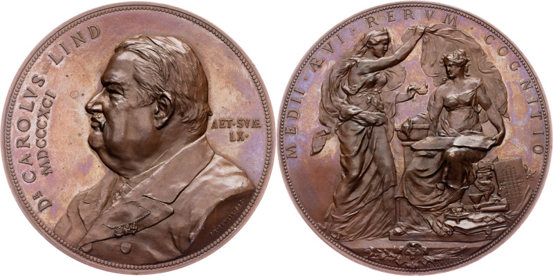 Dr. Karl Lind, Medal 1891, Pawlik Austria-Hungary, Dr. Karl Lind, Medal 1891, Pa...