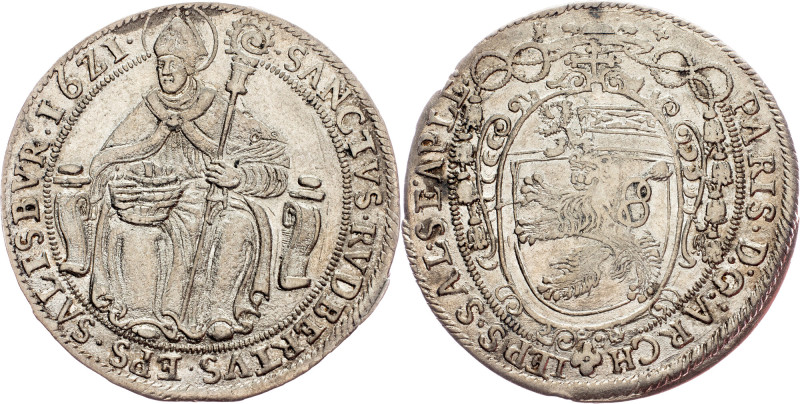 Salzburg, 1 Thaler 1621 Houses and Religion related to Habsburg, Salzburg, 1 Tha...