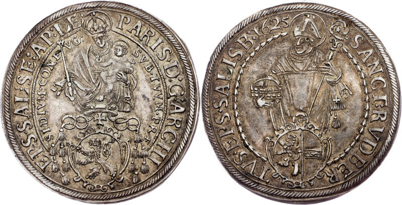 Salzburg, 1 Thaler 1625 Houses and Religion related to Habsburg, Salzburg, 1 Tha...