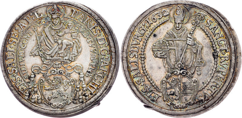 Salzburg, 1 Thaler 1632 Houses and Religion related to Habsburg, Salzburg, 1 Tha...