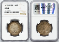 Pedro II., 1000 Reis 1858