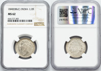 Victoria, 1/2 Rupee 1840, (B&C)