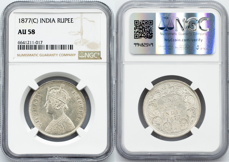 Victoria, 1 Rupee 1877, (C) British India, Victoria, 1 Rupee 1877, (C), 11,66 g,...