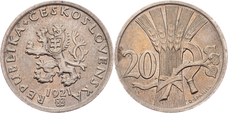 Czechoslovakia, 20 Haler 1921, Kremnitz Czechoslovakia, Czechoslovakia, 20 Haler...