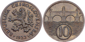Czechoslovakia, 10 Haler 1923, Kremnitz