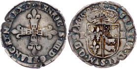 Henri IV., 1/4 Ecu 1599, Morlaas