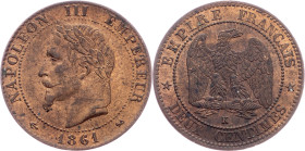 Napoleon III., 2 Centimes 1861, K