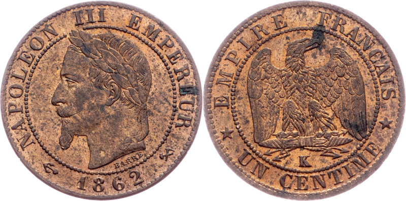 Napoleon III., 1 Centime 1862, K France, Napoleon III., 1 Centime 1862, K, 0,978...