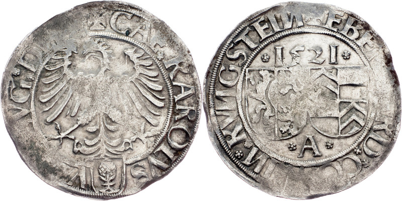 Eberhard IV., Batzen 1521, Augsburg Germany, Eberhard IV., Batzen 1521, Augsburg...