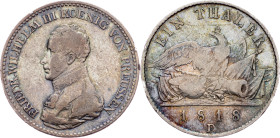Prussia, Frederick William III., 1 Thaler 1818, D