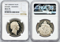 Bavaria, 1 Thaler 1867, Munich