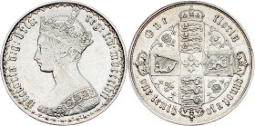 Victoria, 1 Florin 1857, Gothic