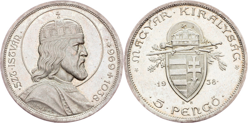 Nicolas Horthy, 5 Pengo 1938, Budapest Hungary, Nicolas Horthy, 5 Pengo 1938, Bu...