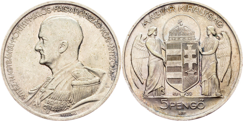 Nicolas Horthy, 5 Pengo 1939, Budapest Hungary, Nicolas Horthy, 5 Pengo 1939, Bu...